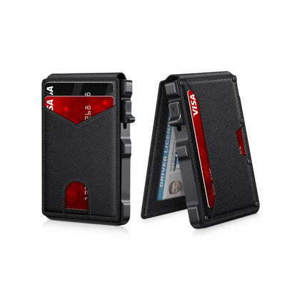 Ultra-Slim RFID Blocking Wallet with Instant Pop-Up Card Access