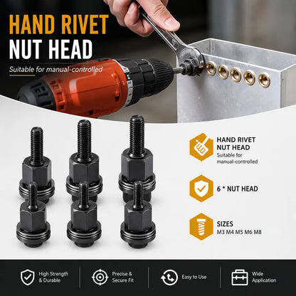 Effortless Drill Adapter Kit for Heavy-Duty Rivet Nuts