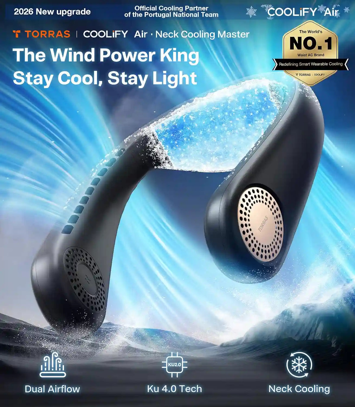 Instant Cooling Portable Neck Air Conditioner with Surround Dual-Airflow | Buy 1 Get 1 Free