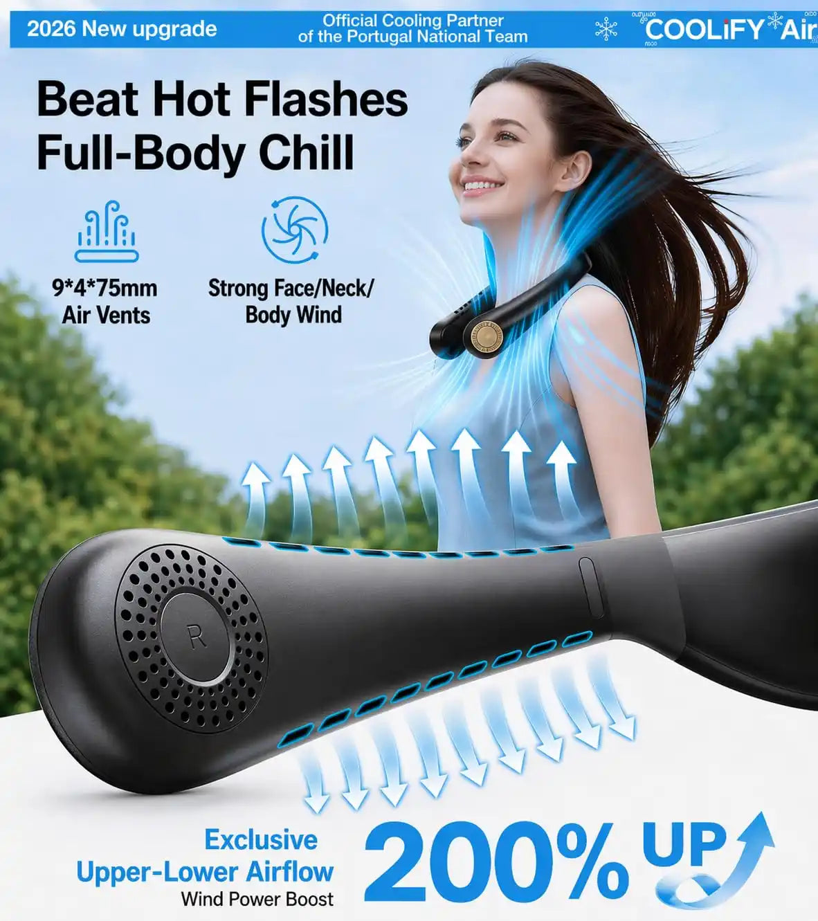 Instant Cooling Portable Neck Air Conditioner with Surround Dual-Airflow | Buy 1 Get 1 Free