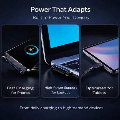 240W Fast Charging Cable with Invisible Phone Stand