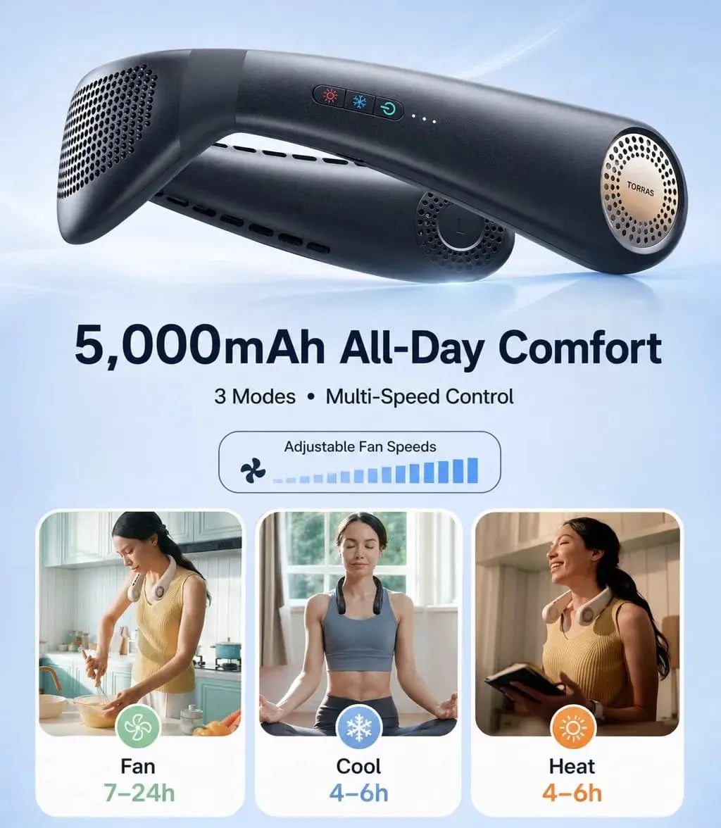 Instant Cooling Portable Neck Air Conditioner with Surround Dual-Airflow | Buy 1 Get 1 Free